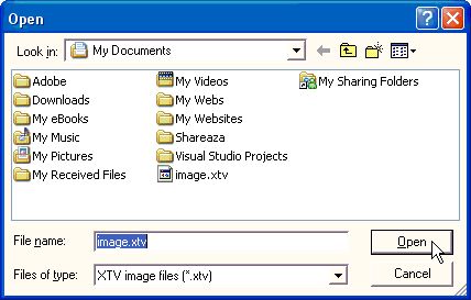 Open dialogue box